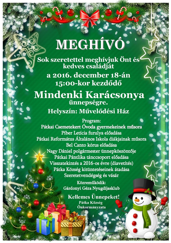 Mindenki karácsonya 2016